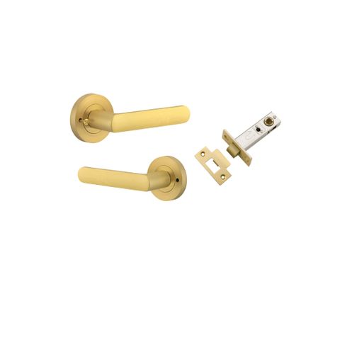 Iver Osaka Round Rose Privacy Lever Kit W/ Latch
