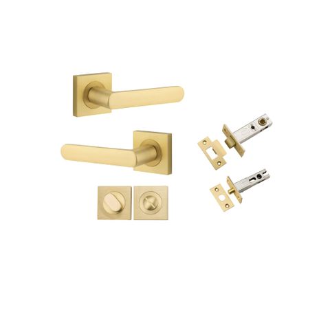 Iver Osaka Square Rose Privacy Lever Kit W/ Latch & Separate Privacy Turn