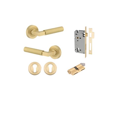 Iver TRA16272KENTR60KK Door Lvr Berlin Rose Rnd Brsh Gold PVD Key/Key Entr Kit