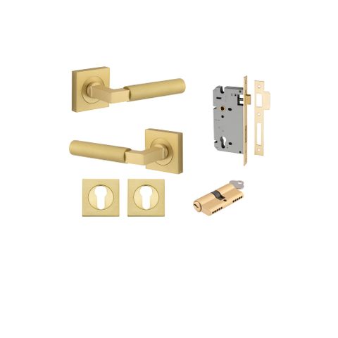 Iver TRA16273KENTR60KT Door Lvr Berlin Rose Sqr Brush Gld PVD Key/Thmb Ent Kit
