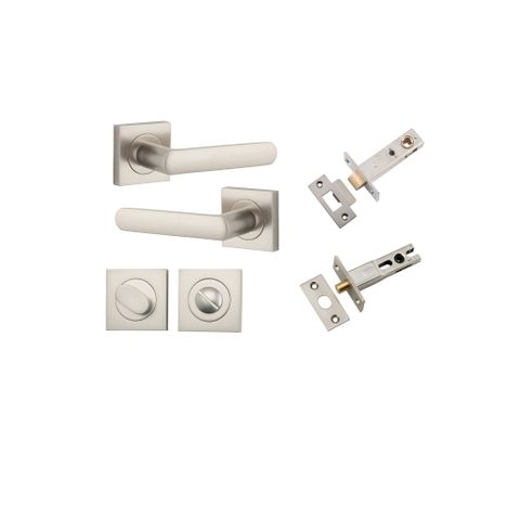 Door TRA21189KPRIV60 Lever Osaka Sqr Rose Satin Nickel H52XW52XP55 Priv Kit