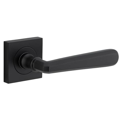 Door TRA21193 Lever Copenhagen Square Rose Matt Black H52xw52xp61mm