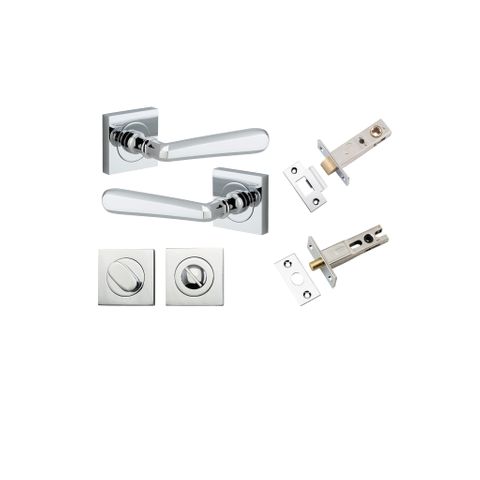 Door TRA21194KPRIV60 Lvr Cphgn Sqr Rose Polished Chrome H52XW52XP61 Priv Kit