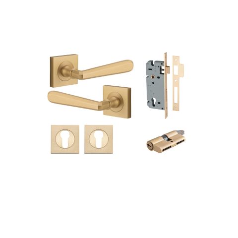Door TRA21196KENTR60KK Lvr Copenhagen Sqr Rose B/Brass H52XW52XP61 Entr Kit