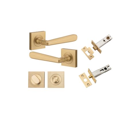 Door TRA21196KPRIV60 Lvr Copenhagen Sqr Rose B/Brass H52XW52XP61 Priv Kit