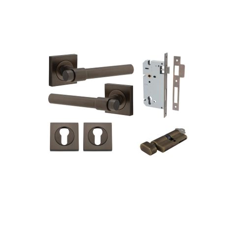 Dr TRA21201KENTR60KT Lvr Hlski Sqr Rose Signature Brass H52XW52XP44 Entr Kit