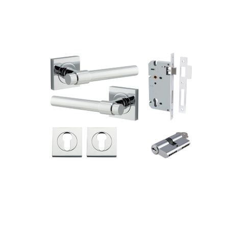 Dr TRA21204KENTR60KK Lvr Hlski Sqr Rose Polished Chrome H52XW52XP44 Entr Kit