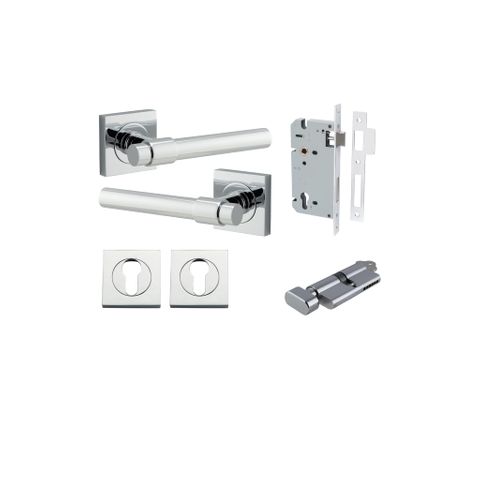 Dr TRA21204KENTR60KT Lvr Hlski Sqr Rose Polished Chrome H52XW52XP44 Entr Kit