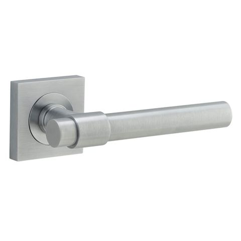 Door TRA21205 Lever Helsinki Square Rose Brushed Chrome H52xw52xp44mm