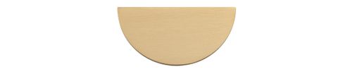 Drawer TRA21326 Pull Osaka Half Moon Brushed Brass W75mm Ctc64mm