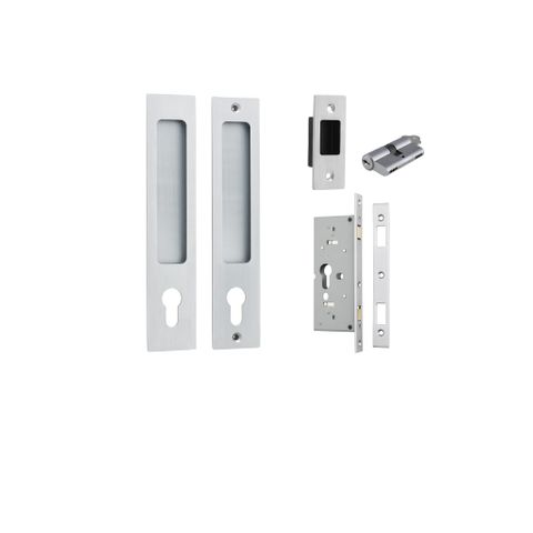 Sliding TRA21415E Door Pull Rectangular Euro Pr BC H225xw45xp2.5mm
