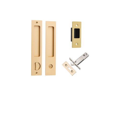 Sliding TRA21416P Door Pull Rect Priv Pr B/Brass H225xw45xp2.5mm
