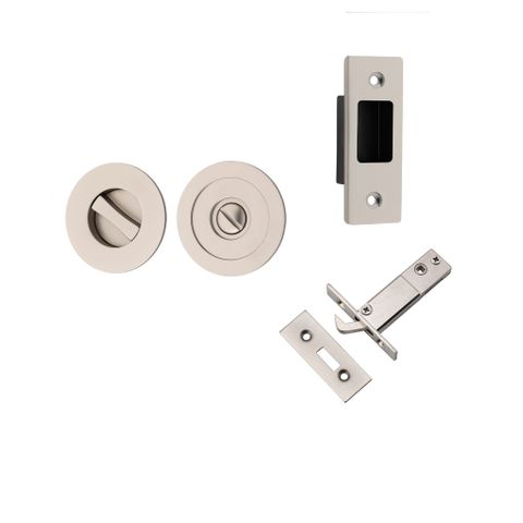 Round TRA21439 Sliding Door Pull Privacy Kit W/ Inbuilt Priv Turn SN