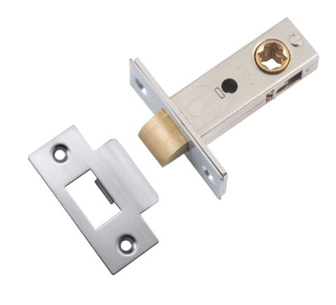 Tube TRA21465 Latch Split Cam 't' Striker Brushed Chrome Backset 45mm