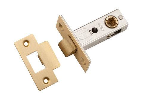Tube TRA21468 Latch Split Cam 't' Striker Brushed Brass Backset 45mm