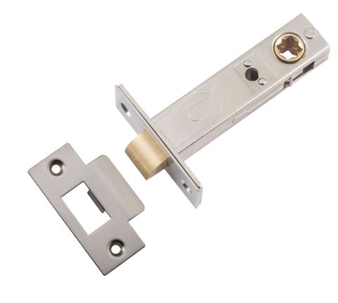 Tube TRA21479 Latch Split Cam 't' Striker Satin Nickel Backset 70mm