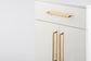 Cabinet TRA22120B Pull Brunswick Knurled Brushed Gold PVD L266XW15XP40