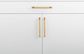 Cabinet TRA22120B Pull Brunswick Knurled Brushed Gold PVD L266XW15XP40