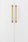 Cabinet TRA22130B Pull Brunswick Knurled Bg PVD L330XW15XP40 W/Bplate
