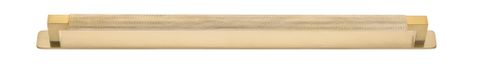 Cabinet TRA22140B Pull Brunswick Knurled Bg PVD L463XW19XP44 W/Bplate