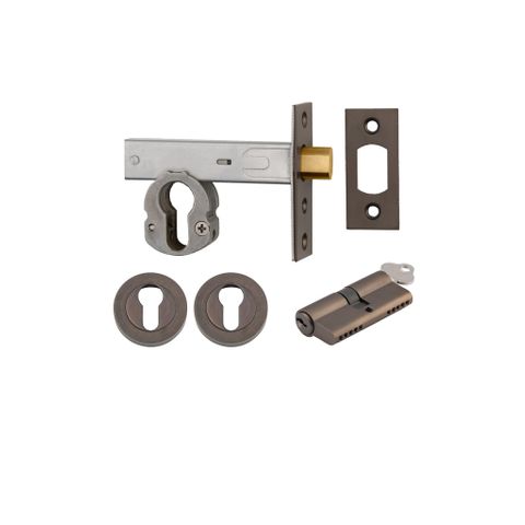 Iver Euro Mortice Deadbolt Kit 60mm Backset W/ Round Euro Escutcheon (Key/Key)