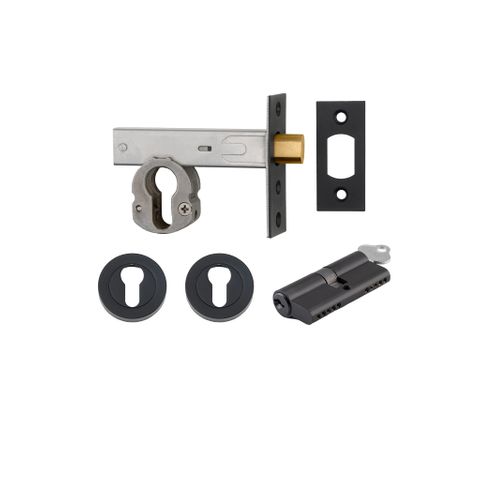 Mortice TRA22152K60KKER Deadbolt Eu Matt Black Bset 60mm Key/Key Esc Rnd Kit
