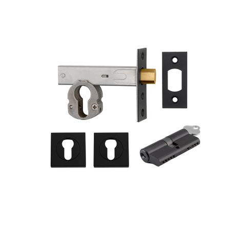 Mortice TRA22152K60KKES Deadbolt Eu Matt Black Bset 60mm Key/Key Esc Sqr Kit