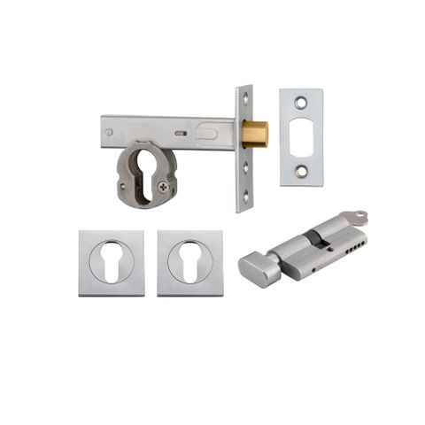 Mortice TRA22153K60KTES Deadbolt Eu B/Chrome Bset 60mm Key/Thumb Esc Sqr Kit