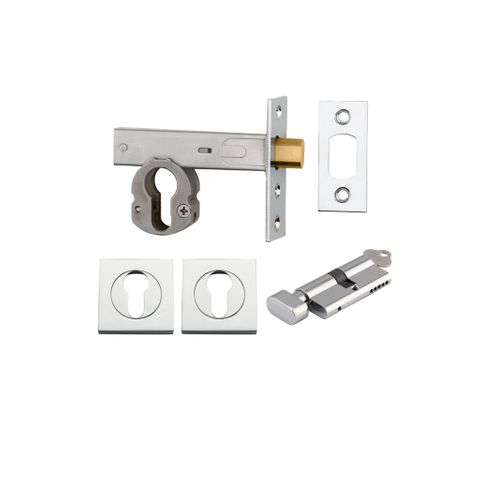 Mortice TRA22154K60KTES Deadbolt Eu Pc B/Set 60mm Key/Thumb Escut Sqr Kit