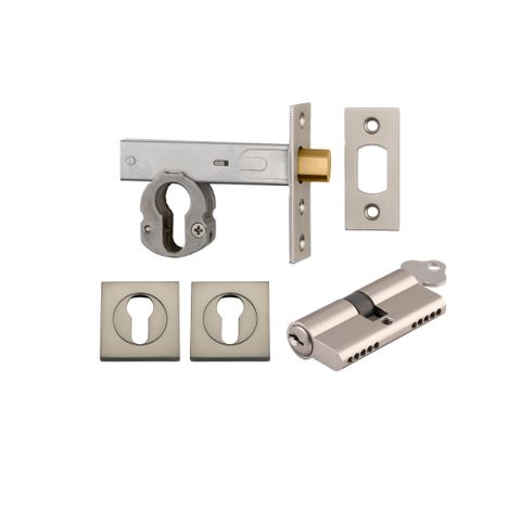 Mortice TRA22157K60KKES Deadbolt Eu S/Nickel Bset 60mm Key/Key Escut Sqr Kit