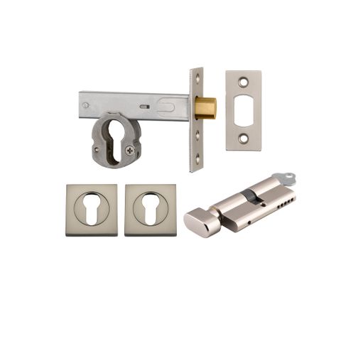 Mortice TRA22157K60KTES Deadbolt Eu S/Nickel Bset 60mm Key/Thumb Esc Sqr Kit