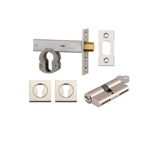 Mortice TRA22158K60KKES Deadbolt Eu P/Nickel Bset 60mm Key/Key Escut Sqr Kit