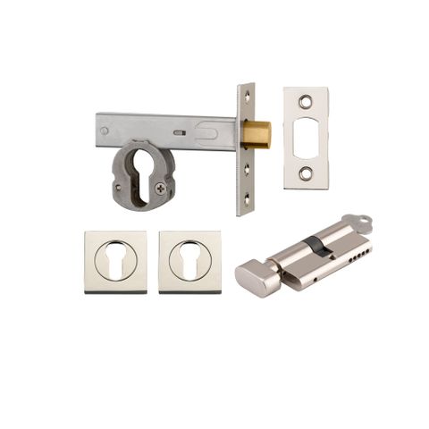 Mortice TRA22158K60KTES Deadbolt Eu P/Nickel Bset 60mm Key/Thumb Esc Sqr Kit