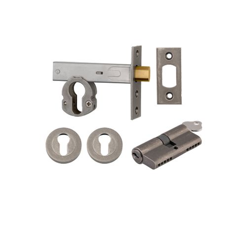 Mortice TRA22159K60KKER Deadbolt Eu D/Nickel Bset 60mm Key/Key Escut Rnd Kit