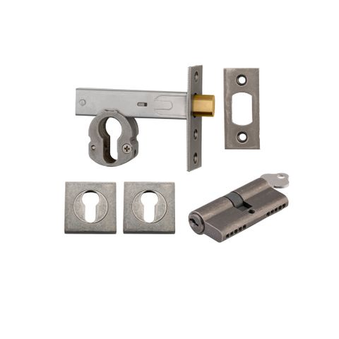 Mortice TRA22159K60KKES Deadbolt Eu D/Nickel Bset 60mm Key/Key Escut Sqr Kit