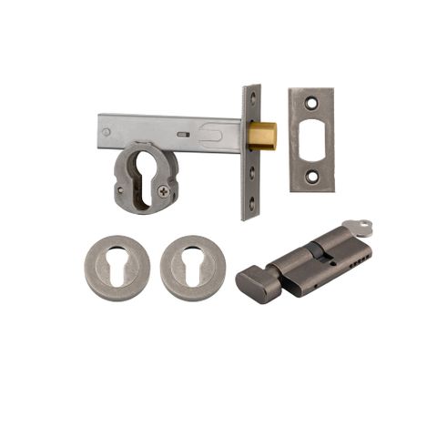 Mortice TRA22159K60KTER Deadbolt Eu D/Nickel Bset 60mm Key/Thumb Esc Rnd Kit