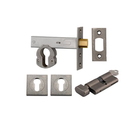 Mortice TRA22159K60KTES Deadbolt Eu D/Nickel Bset 60mm Key/Thumb Esc Sqr Kit