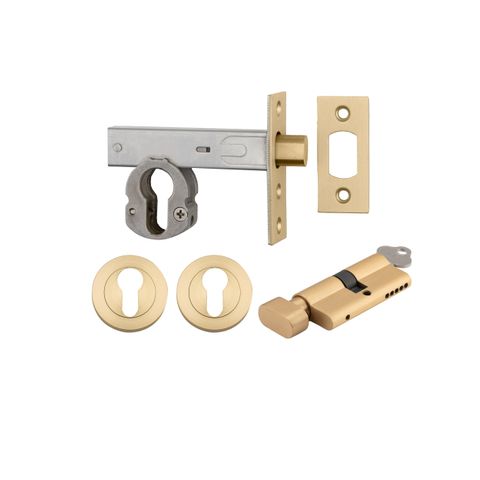 Mortice TRA22160K60KTER D/Bolt Eu B/Gold PVD Bset 60mm Key/Thumb Esc Rnd Kit