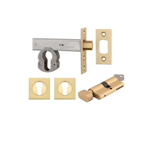 Mortice TRA22160K60KTES D/Bolt Eu B/Gold PVD Bset 60mm Key/Thumb Esc Sqr Kit