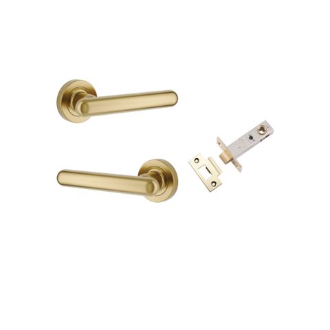 Iver Puerto Round Rose Passage Lever Kit W/ Latch