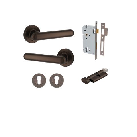 Iver TRA24002KENTR60KT Door Lvr Puerto Rose Rnd Signatur Brss Key/Thmb Ent Kit