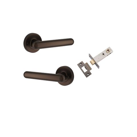 Iver TRA24002KIBPRIV60 Door Lvr Puerto Rose Rnd Signatr Brass Inbuilt Priv Kit