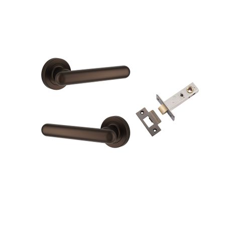 Iver TRA24002KPASS60 Door Lever Puerto Rose Round Signature Brass Passag Kit