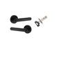 Iver TRA24003KIBPRIV60 Door Lever Puerto Rose Rnd Matt Black Inbuilt Priv Kit