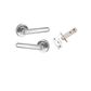 Iver TRA24004KIBPRIV60 Door Lvr Puerto Rose Rnd Polish Chrome Inbuilt Priv Kit