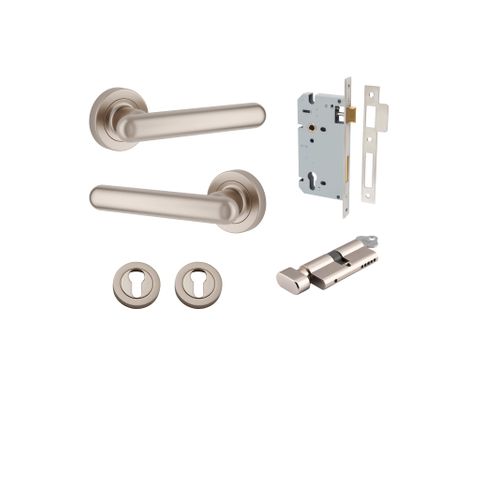 Iver TRA24005KENTR60KT Door Lever Puerto Rose Round Sn Key/ Thumb Entrance Kit