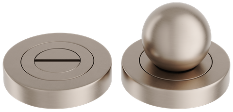 Iver TRA24145 Priv Turn Puerto Rose Rnd C/Fix Satin Nickel D52x P40mm