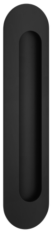 Iver TRA24163 Flush Pull Oval Matt Black H225mm X W50mm X P2.5mm
