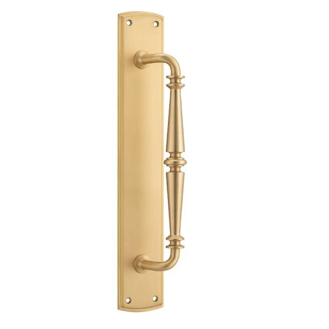 Tradco TRA4501 Iver P/Handle Sarlat Backplate B/Brass H380xw65xp72mm