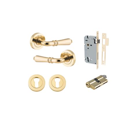 Door TRA9200KENTR60KK Lvr Sarlat Rnd Rose Pair PB D52XP58 Entr Kit